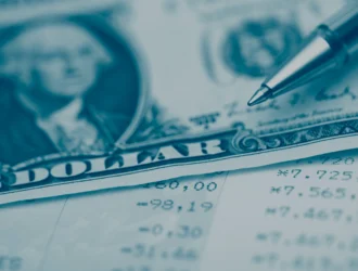 a one dollar bill in detail