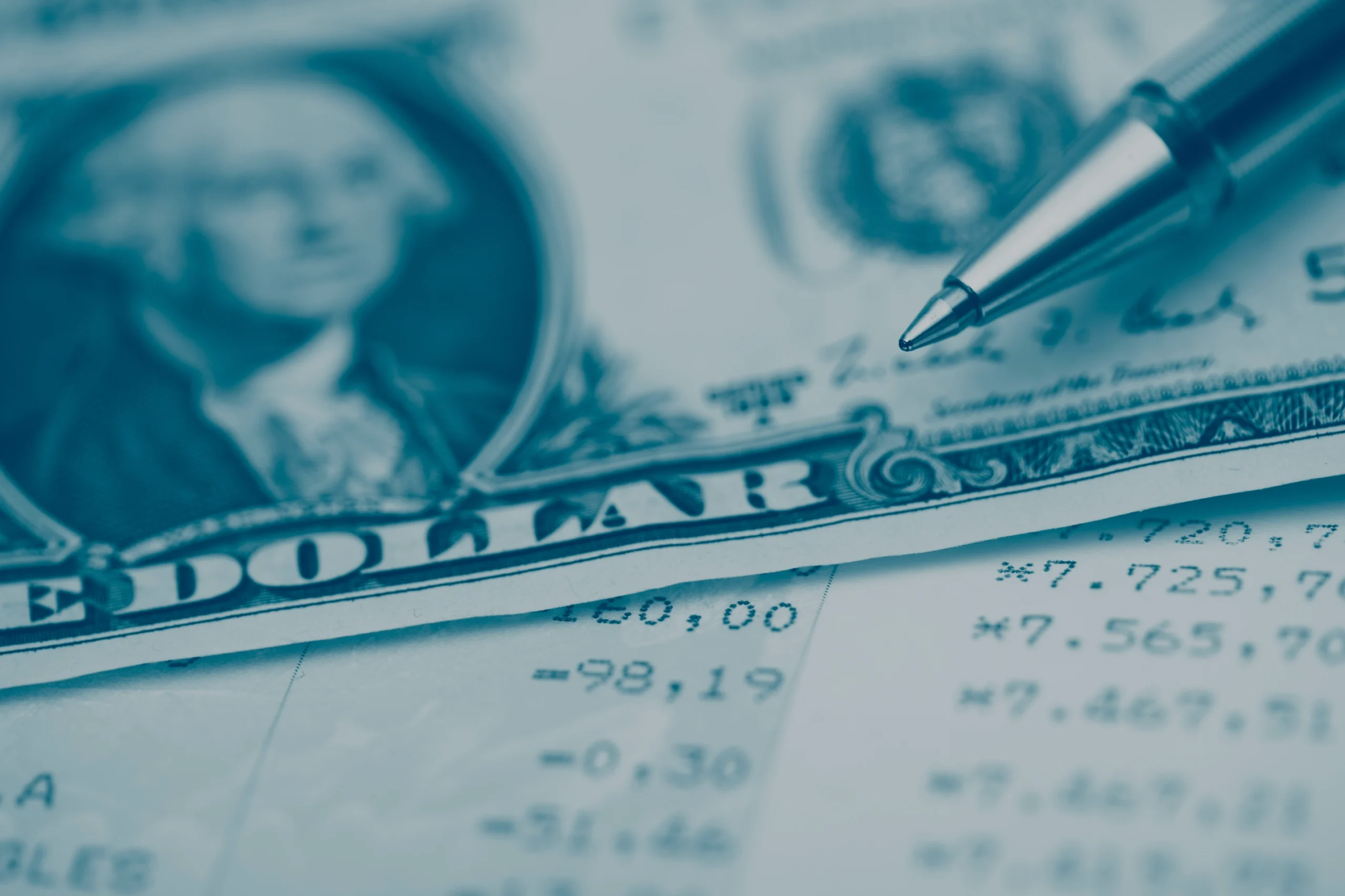 a one dollar bill in detail